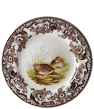 Image of Spode Festive Fall Collection Woodland Quail Salad Plate