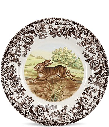 Image of Spode Festive Fall Collection Woodland Rabbit Salad Plate