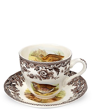 Image of Spode Festive Fall Collection Woodland Teacup and Saucer