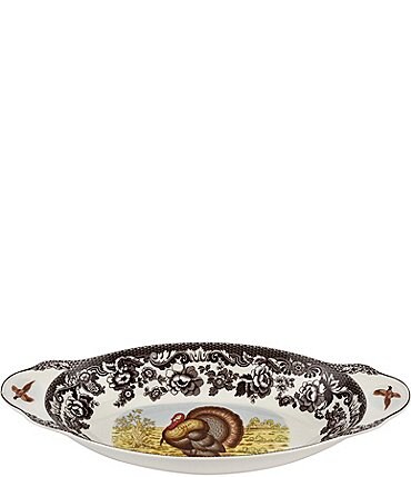 Image of Spode Festive Fall Collection Woodland Turkey Bread Tray