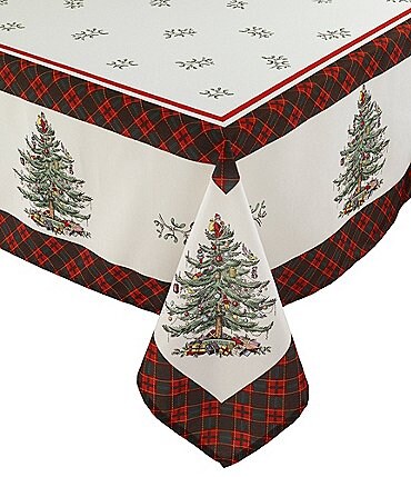 Image of Spode Holiday Tartan Collection Christmas Tree Table Linens