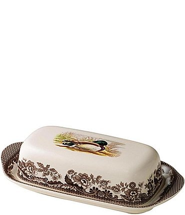 Image of Spode Festive Fall Collection Woodland Covered Butter Dish