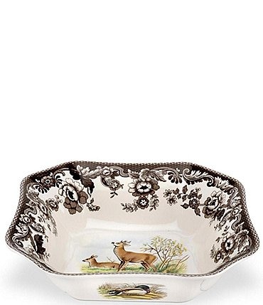 Image of Spode Festive Fall Collection Woodland Deer Square Serving Bowl
