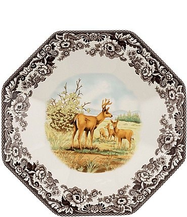 Image of Spode Woodland Festive Fall Collection American Wildlife Mule Octagonal Platter