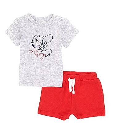 Image of Starting Out Baby Boy 3 - 24 Months Short Sleeve Whale Tee and Short Set