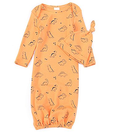 Image of Starting Out Baby Boy Newborn-6 Months Dino Print Gown