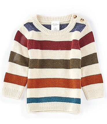 Image of Starting Out Baby Boys 3-24 Months Striped Pullover