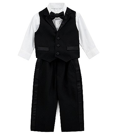 Image of Starting Out Baby Boys 6-24 Months 4-Piece Tux-Vest Set
