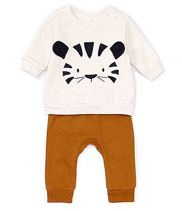 Image of Starting Out Baby Boys Newborn-24 Months Long Sleeve Tiger Pullover & Pants Two Piece Set