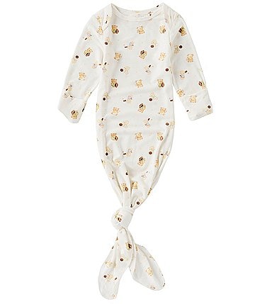 Image of Starting Out Baby Boys Newborn-6 Months Round Neckline Long Sleeve Sports Gown
