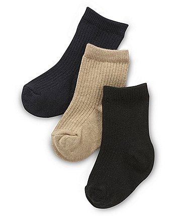 Image of Starting Out Baby Boys Ribbed Socks 3-Pack