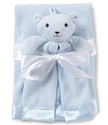 Image of Starting Out Baby Boys Satin Trim Blanket & Buddy