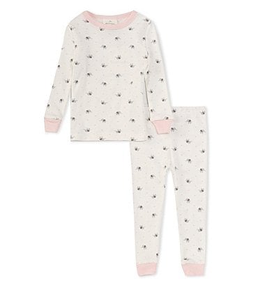 Image of Starting Out Baby Girls 12-24 Months Round Neck Long Sleeve Elephant Top & Pajama Pants Set