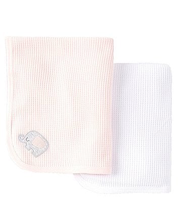 Image of Starting Out Baby Girls 2 Pack Waffle Knit Blanket