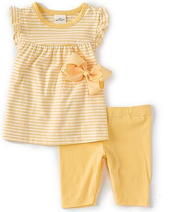 Image of Starting Out Baby Girls 3-24 Months Sleeveless Ruffle Top and Pant 3-Piece Set
