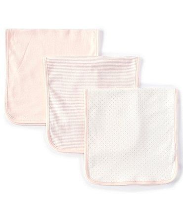 Image of Starting Out Baby Girls 3-Pack Burp Cloths