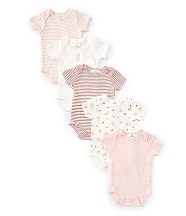 Image of Starting Out Baby Girls Newborn-9 Months Ballet Print 5-Pack Bodysuits