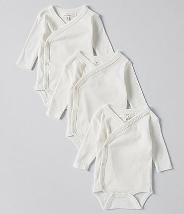 Image of Starting Out Baby Girls Newborn-9 Months Long Sleeve V-Neck 3 Piece Kimono Set