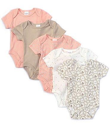 Image of Starting Out Baby Girls Newborn-9 Months Printed 5-Pack Bodysuit