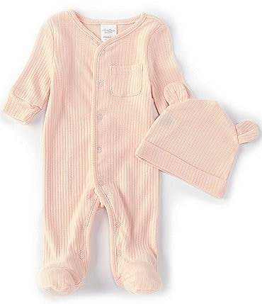 Image of Starting Out Baby Girls Preemie-9 Months Rib Knit Footed Coverall