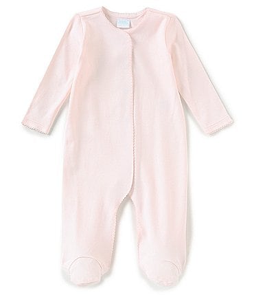 Image of Edgehill Collection Supima Cotton Baby Girls Preemie-9 Months Supima Footed Coverall