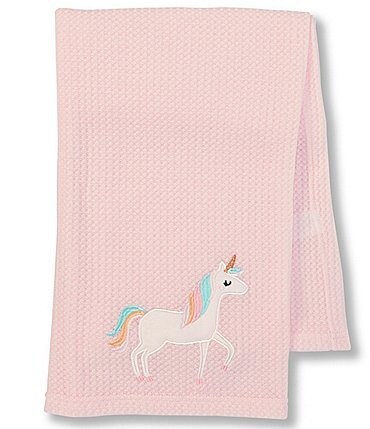 Image of Starting Out Baby Girls Unicorn Waffle-Knit Blanket