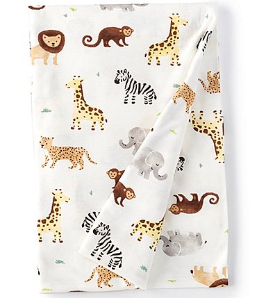 Image of Starting Out Baby Jungle Print Swaddle Blanket