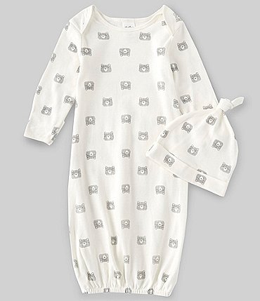Image of Starting Out Baby Newborn-6 Months Long-Sleeve Bear Gown