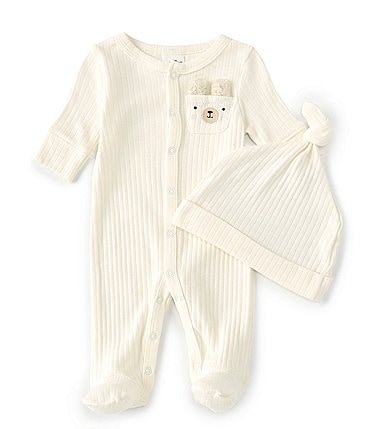Image of Starting Out Baby Preemie-6 Months Long-Sleeve Bear Pocket Footed Coverall