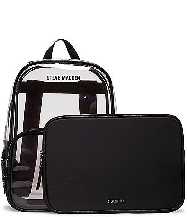 Image of Steve Madden Clear Backpack with Tech Pouch