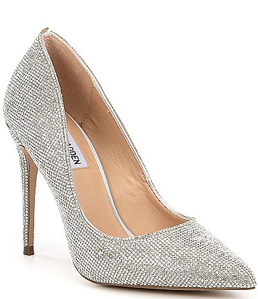 Image of Steve Madden Daisie Crystal Jeweled Pointed Toe Pumps