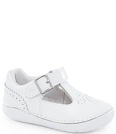 Image of Stride Rite Girls' Lucianne Soft Motion Leather T-Strap Mary Janes (Infant)