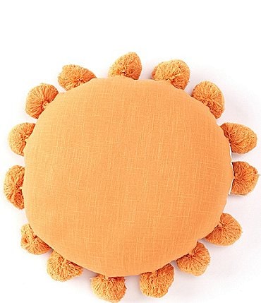 Image of Studio D Pom Pom Trimmed Round Pillow