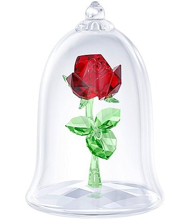 Image of Swarovski Beauty and the Beast Enchanted Rose Crystal Figurine