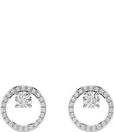 Image of Swarovski Constella Crystal Circle Stud Earrings