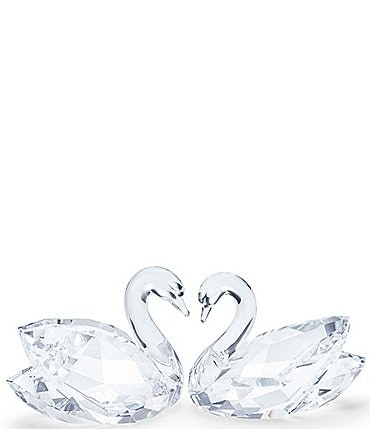 Image of Swarovski Feathered Beauties Swan Couple Crystal Figurine