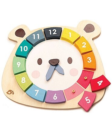 Image of Tender Leaf Toys Bear Colors Wooden Clock