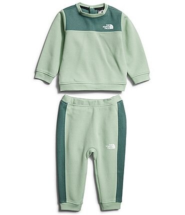 Image of The North Face Baby Newborn-24 Months Long-Sleeve TNF™ Tech Heathered Sweatshirt & Jogger Pants Set