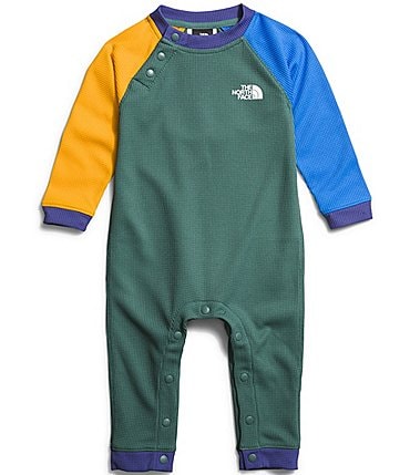 Image of The North Face Baby Boys Newborn-24 Months Long Sleeve Waffle Baselayer Coveralls