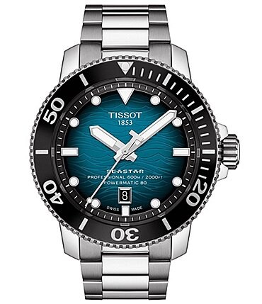 Image of Tissot Men's Seastar 2000 Professional Powermatic Stainless Steel Bracelet Watch