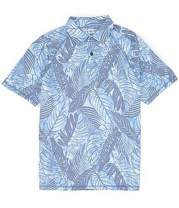 Image of Tommy Bahama IslandZone® Tie Dye Fronds Tropical Print Short Sleeve Polo Shirt