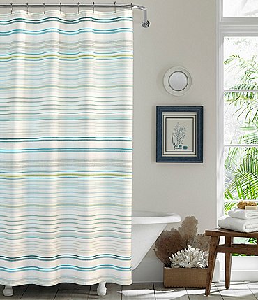 Image of Tommy Bahama La Scala Breezer Horizontal Stripe Shower Curtain
