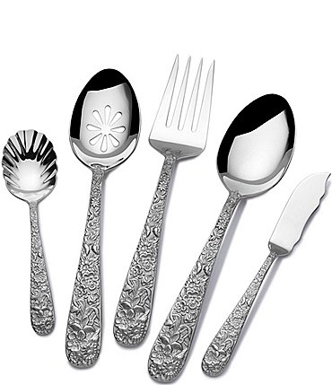 Image of Towle Silversmiths Contessina Floral 5-Piece Serving Set