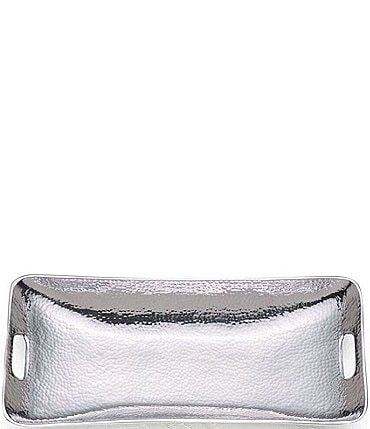 Image of Towle Silversmiths Hammered Metal Rectangular Tray