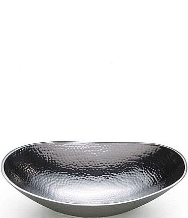 Image of Towle Silversmiths Hammered Oval Bowl