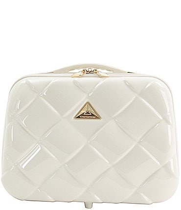 Image of Triforce Savoir Collection Quilted with Floral Strap Travel Beauty Case