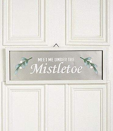 Image of Trimsetter All Is Calm Collection "Meet Me Under The Mistletoe" Sign
