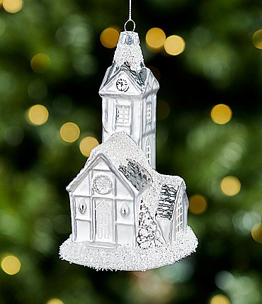 Image of Trimsetter All Is Calm Collection Silver Church Ornament