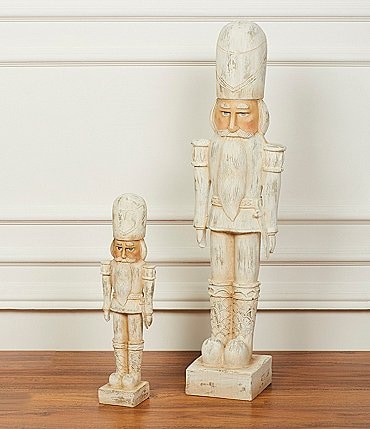 Image of Trimsetter All Is Calm Collection White Nutcracker Figurine