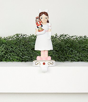 Image of Trimsetter Whimsy Wonderland Collection Clara with Nutcracker Christmas Stocking Holder Decor